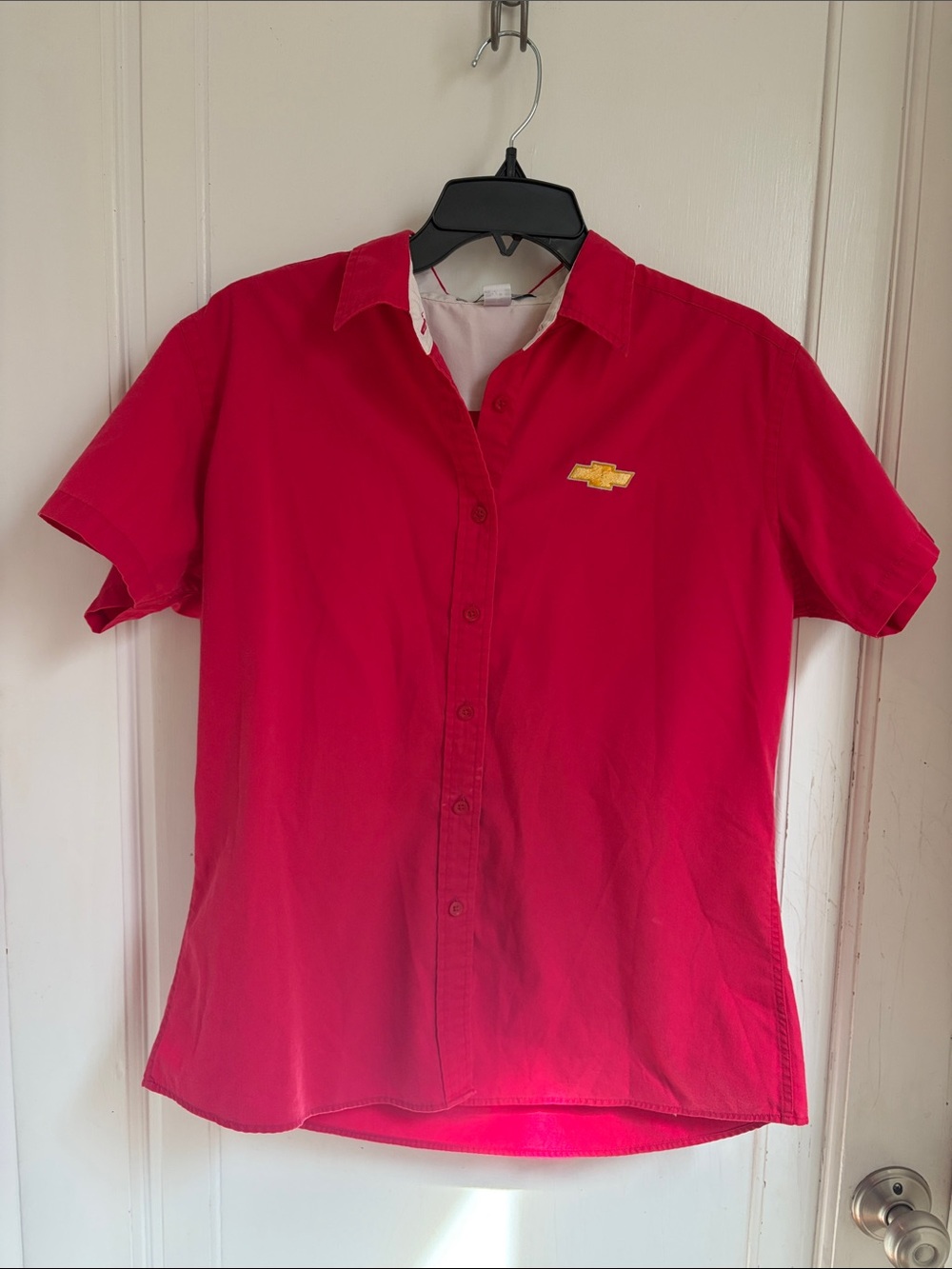 Port Authority Women's Red Short-Sleeve Button-Down Shirt